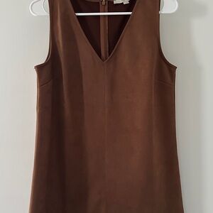 LOFT Chocolate V-Neck Dress